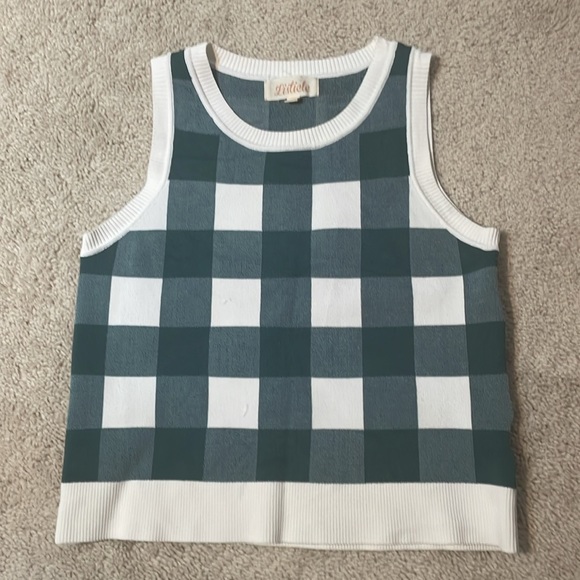Listicle boutique brand size L gingham sweater vest - Picture 2 of 2